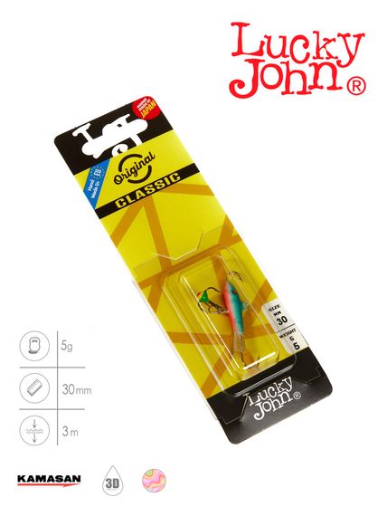 Балансир Lucky John CLASSIC 3 с тр. 30мм/54 блистер