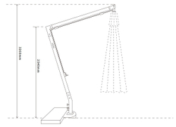 "Корсика" зонт уличный 3х3м на боковой алюминиевой опоре, цвет под дерево