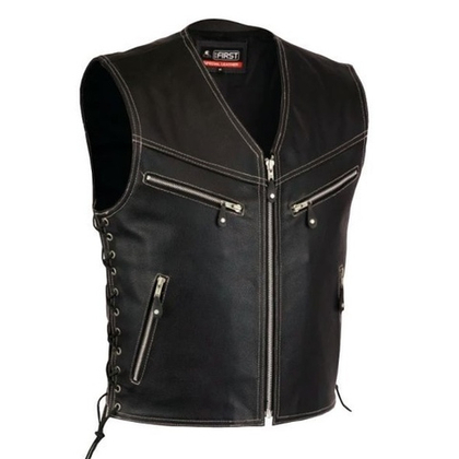 Жилет кожаный мужской Fast (M)