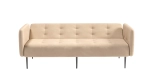 Monaco диван-кровать прямой с подлокотниками, трехместный, велюр бежевый Velutto 04