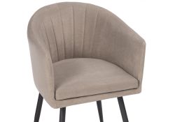 Стул на металлокаркасе Валета капучино / черный