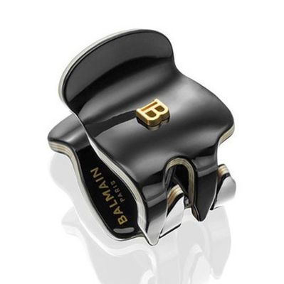 Balmain Hair Couture Краб черно-белый размер XS Cellulose Acetate Pince a Cheveux Extra Small Black/White