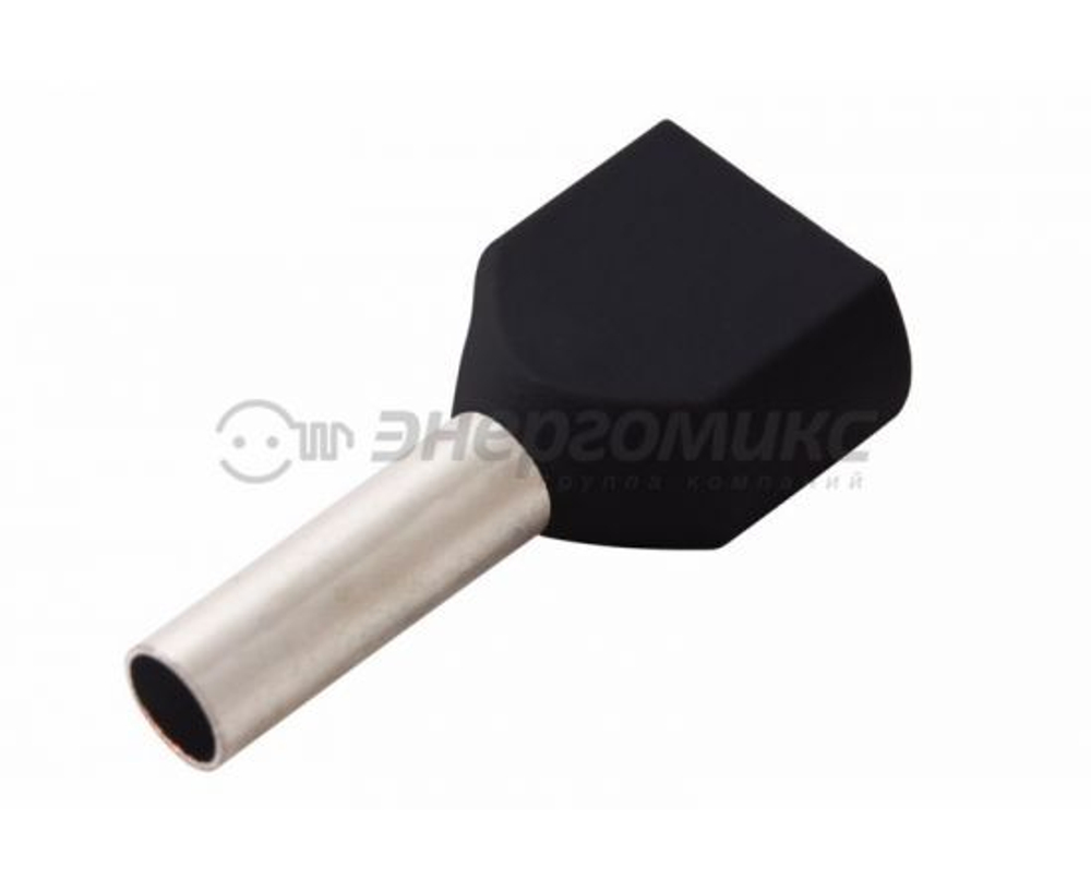 Наконечник штыревой F-8мм 2х1.5мм черный 100шт