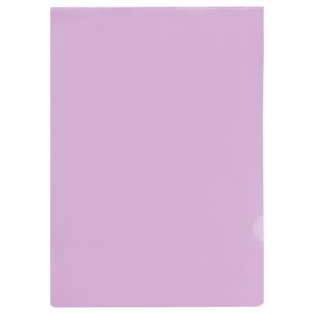 Папка-уголок А4 пластик, прозрачная, фиолетовая (Стамм)
