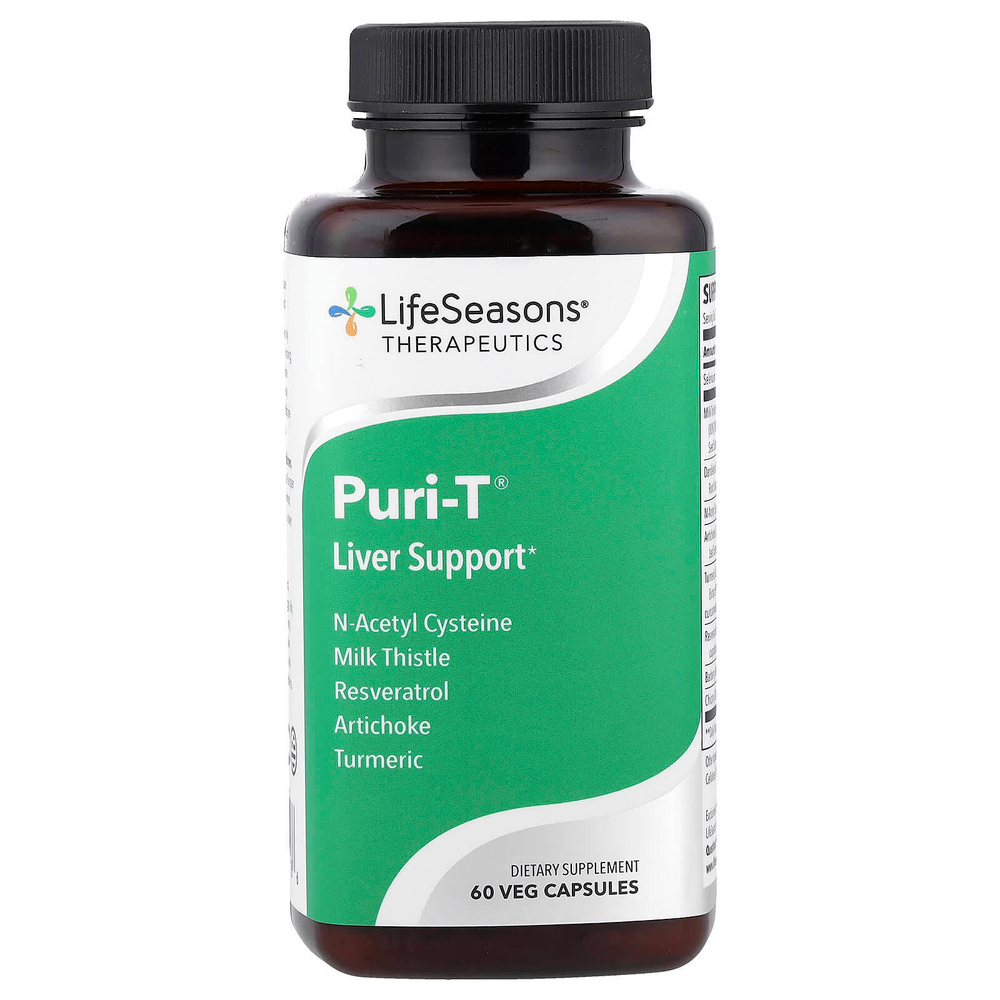 LifeSeasons, Puri-T, 60 вегетарианских капсул