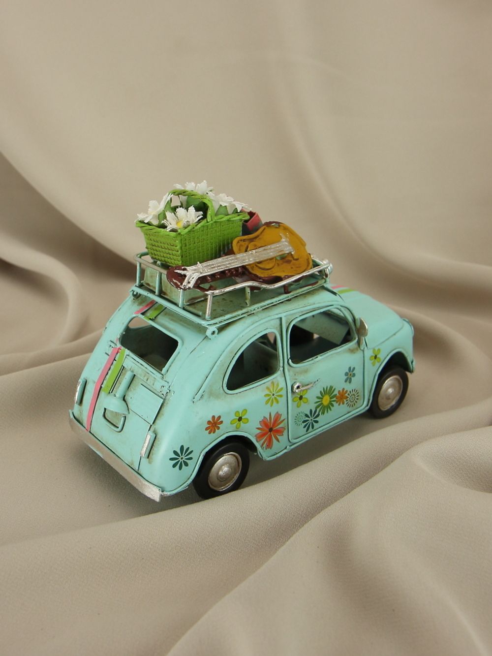 R&D Декоративная модель, Fiat 500 60-е гг. XX в., голубой с багажником