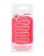 [Solomeya] Мини-расческа для сухих и влажных волос АРОМАТ КЛУБНИКИ Wet Detangler Brush Paddle Strawberry Mini, 1шт
