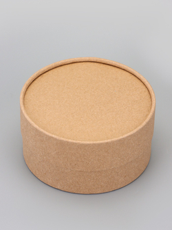 Коробка круглая подарочная, завальцованная крафт, 12×6 см