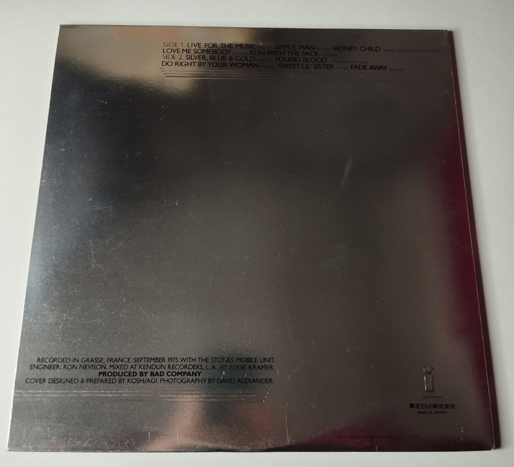 Винтажная виниловая пластинка LP Bad Company Run With The Pack (Japan 1976) (Obi) Love Me Somebody