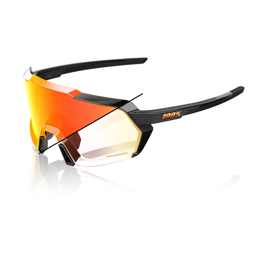 Спортивные очки 100% Korbin / Gloss Metallic Black / Orange Flash Mirror Photochromic