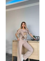 костюм с принтом леопарда