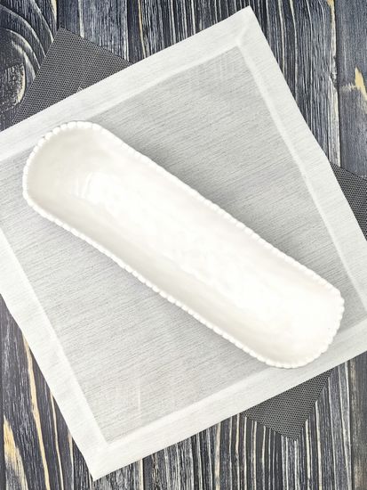 Блюдо овальное глубокое 36х11х7 см. Бусины