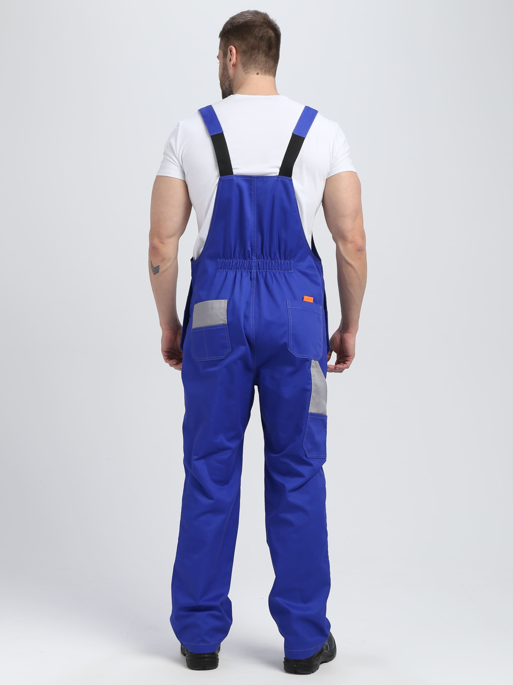 Костюм Драга-2 (тк.Смесовая МВО,240) п/к, васильковый/св.серый/оранжевый