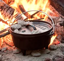 Жаровня чугунная на ножках, 26 см, 4.8 л, угольная, Lodge