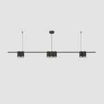 DK4063-BK Подвесной светильник ORBIT, IP20, 7xGU10 LED до 15 Вт, черный матовый, алюминий
