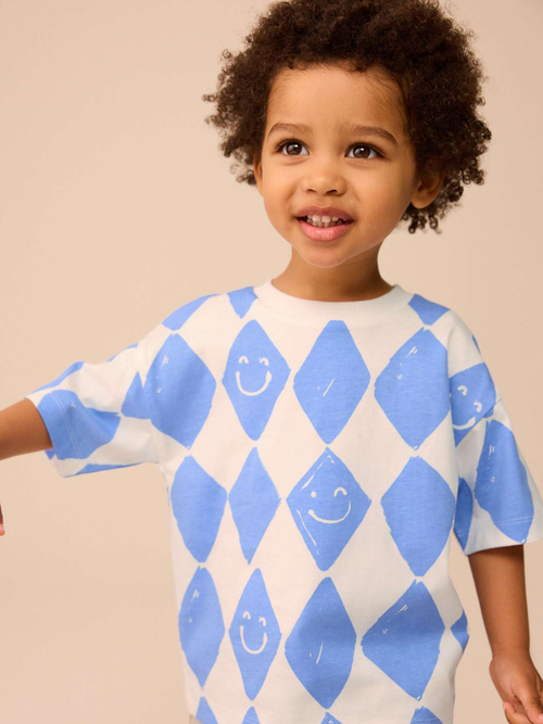 Футболка для мальчика Next E63-796, Синий, Белый