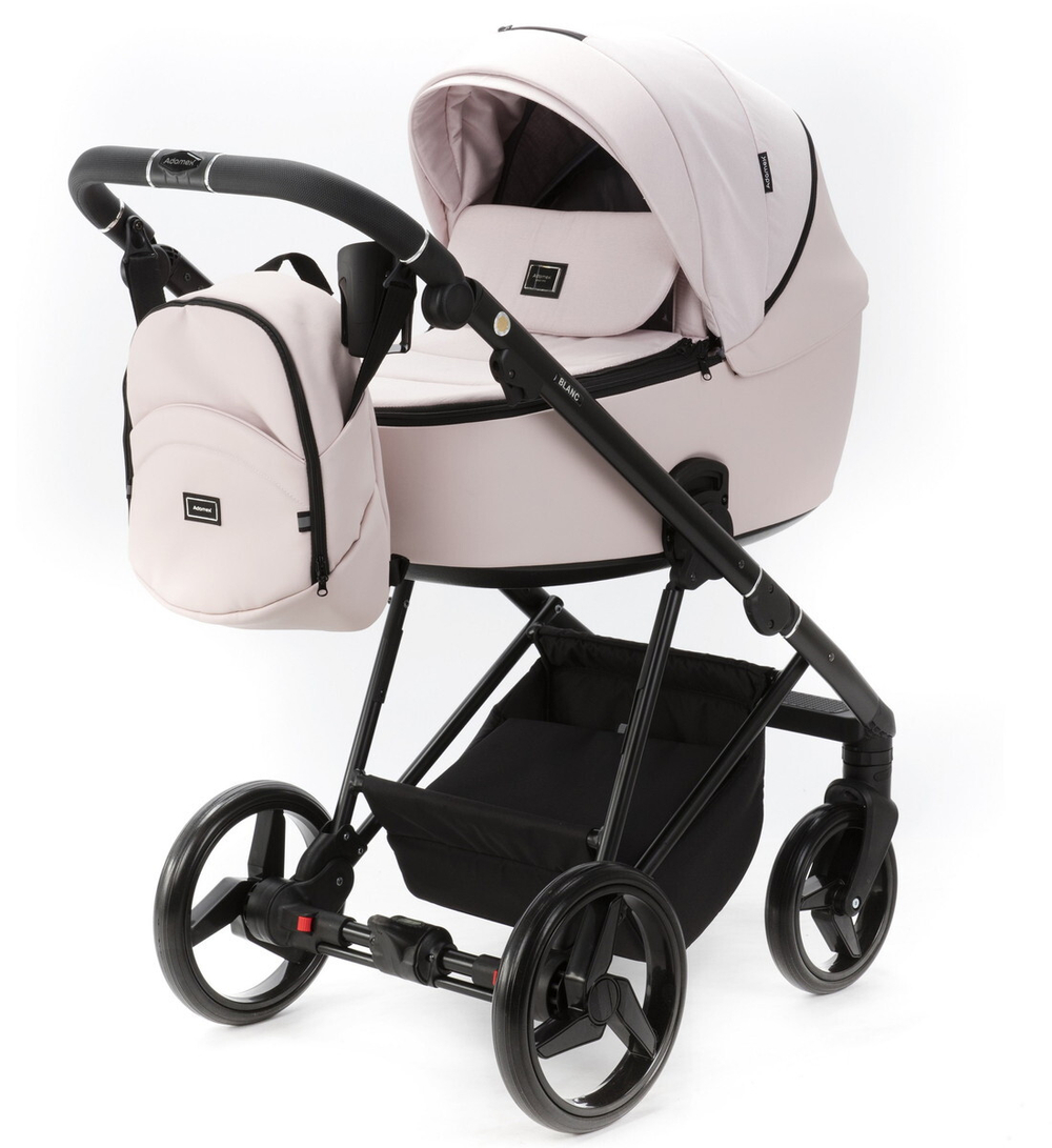 Детская коляска Adamex Blanc 3 в 1 BL-PS78 LUX (СВ.РОЗОВЫЙ + СВ.РОЗОВАЯ КОЖА)
