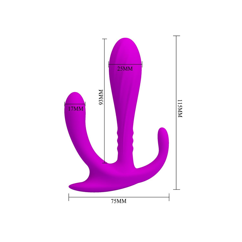 Силиконовый тройной стимулятор Edgar (Цвет: лиловый)