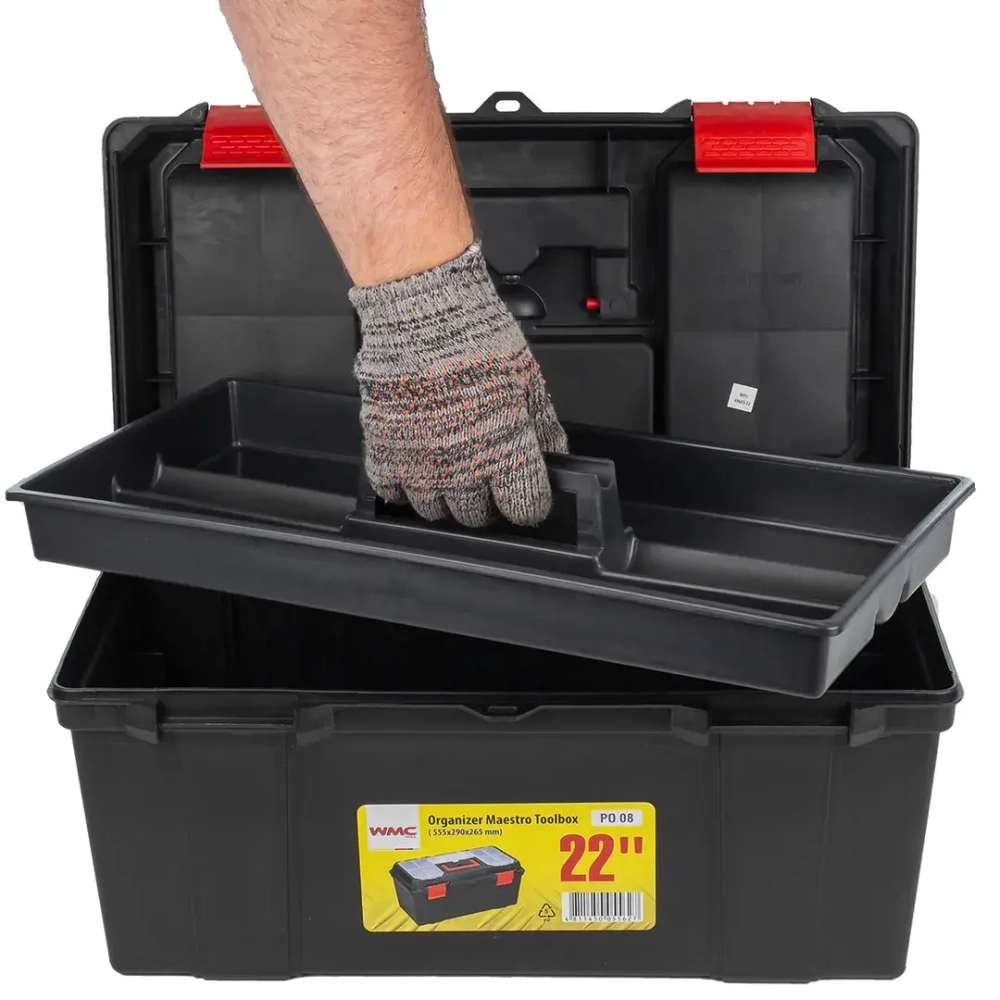 Ящик пластмассовый 22'', 555x290x265мм WMC TOOLS WMC-PO.08