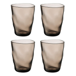 Набор стаканов из акрила hollow, 450 мл, серо-коричневый, 4 шт.