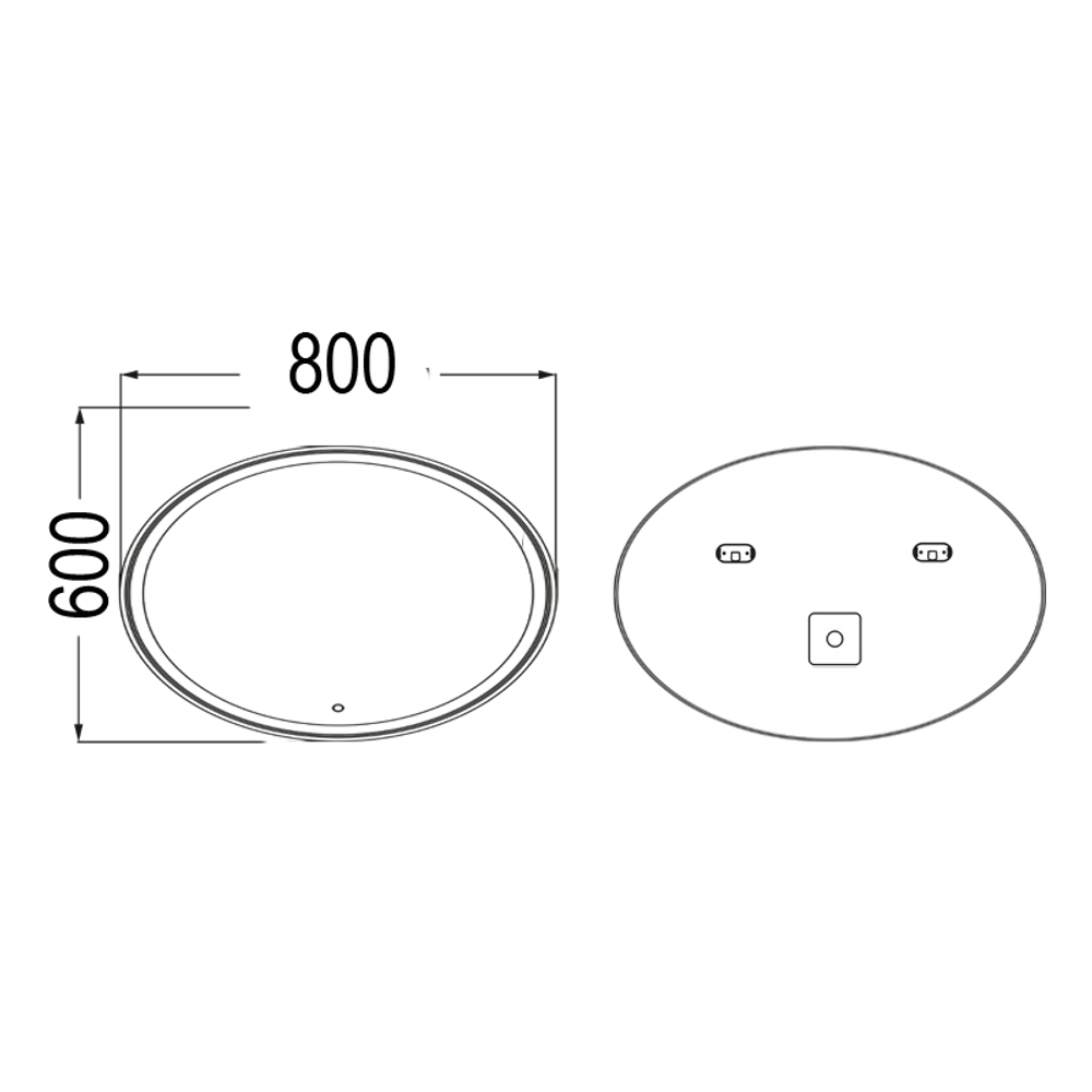 Зеркало Azario Alba 80 см CS00063646 с подсветкой
