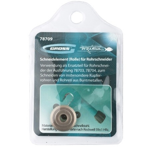 Режущий ролик трубореза для артикулов 78703, 78704, 6,2 х 4.8 х 18 мм, для резки труб из нержавеющей стали и из цветных металлов Gross
