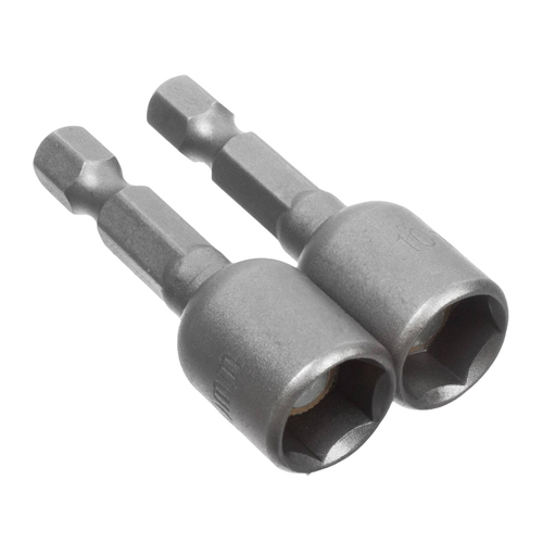 Головка торцевая магнитная 10 х 45 мм, хвостовик 1/4" Е, CrV, 2 шт., (уп.)