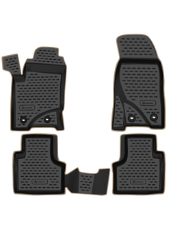 Коврики в салон для CHEVROLET NIVA 2009-2020, LADA NIVA I, Travel 2020-, внедорожник , 4 шт. (бежевый кант, полиуретан) KANT.NLC.52.17.210.BG