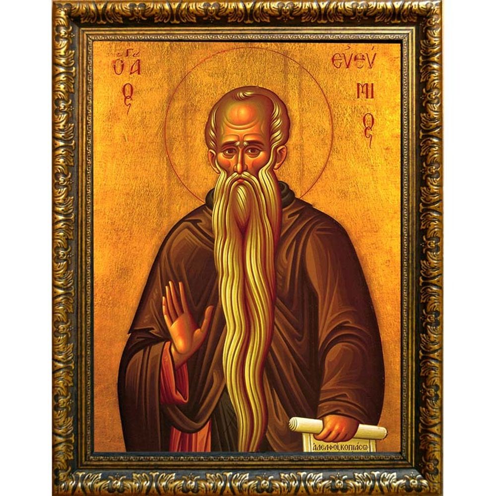 Евфимий Великий преподобный иеромонах. Икона на холсте.