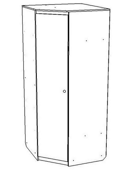 Шкаф угловой СЕНТ левый