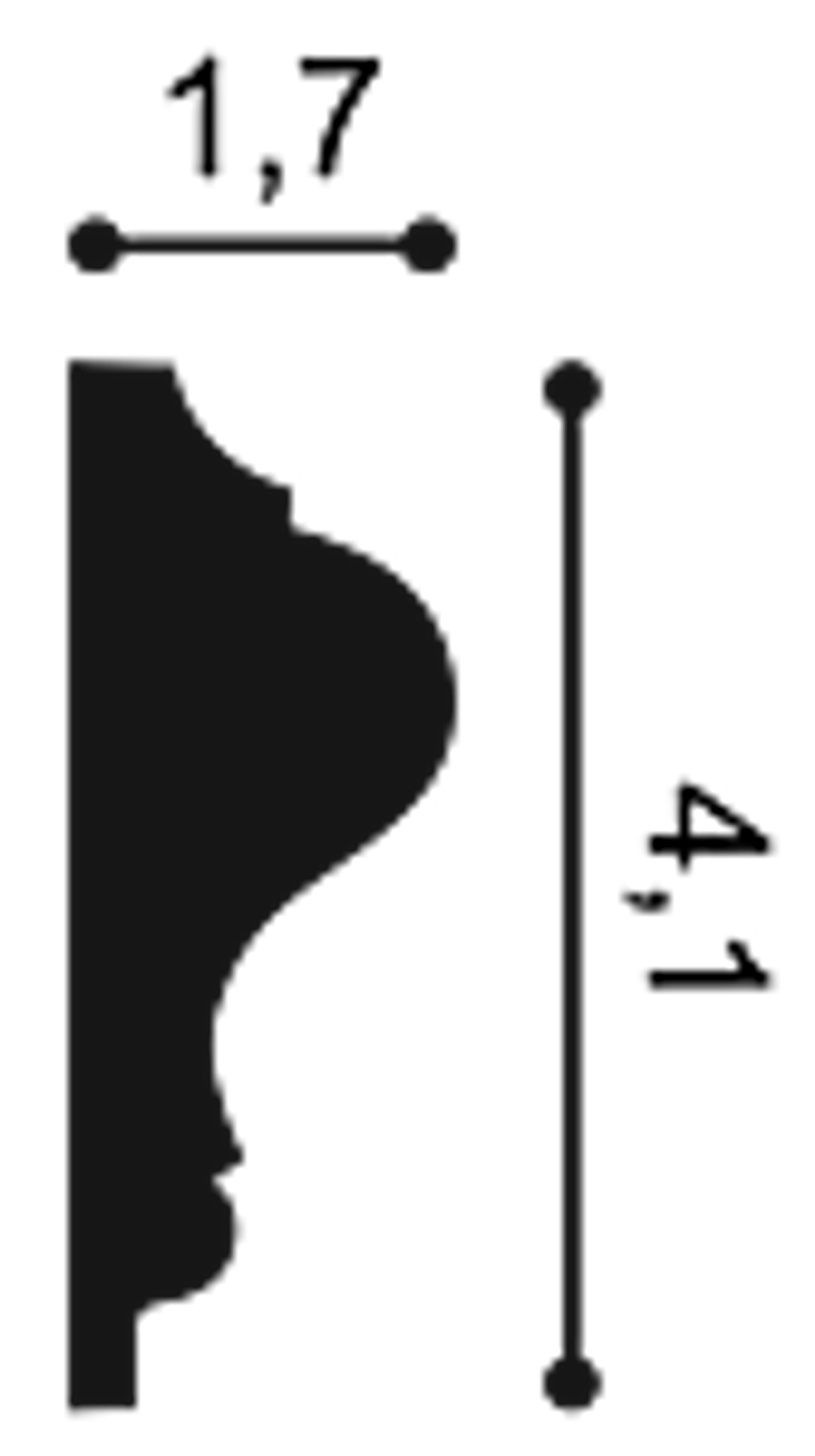 Молдинг Purotouch, 41x17 мм