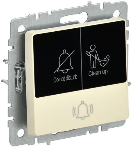 Кнопка звонка BRITE 10А ВС10-1-9-БрКр для отелей с индик. механизм беж. IEK BR-V14-2-10-K10