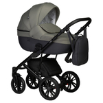 Детская коляска Indigo Mio S 2 в 1 05 т.серая кожа+зеленый