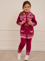 Кардиган вязаный на молнии для девочки