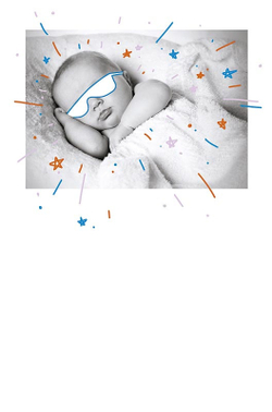 Открытка, С Днем рождения, Младенец в очках, 12,1 х 18,3 см, 1 шт.