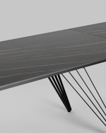 Стол обеденный Пандора раскладной 180-280*90 керамика темная