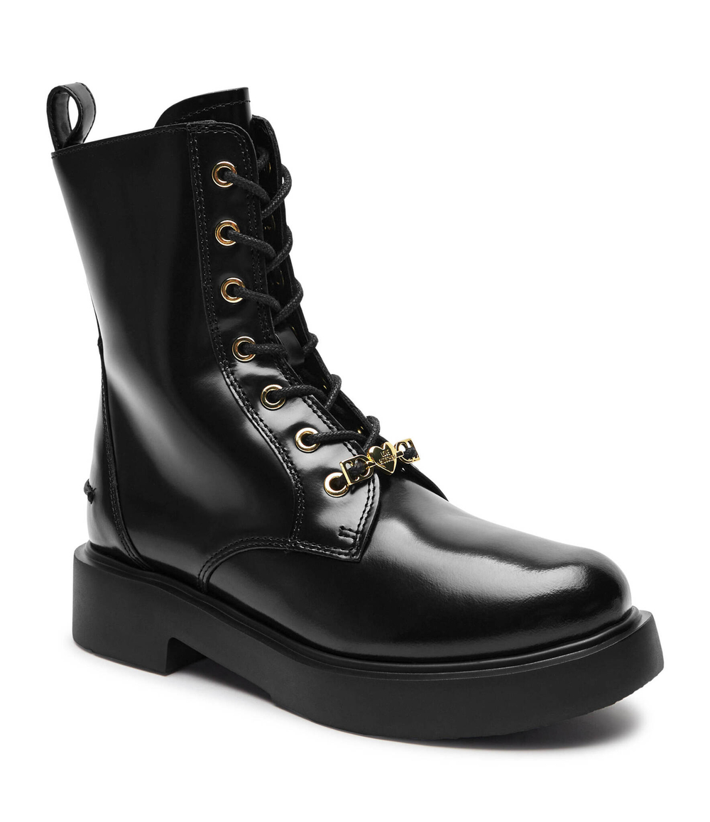 Кожаные ботильоны CITY40 Love Moschino - черный(JA24194G0LJD0)