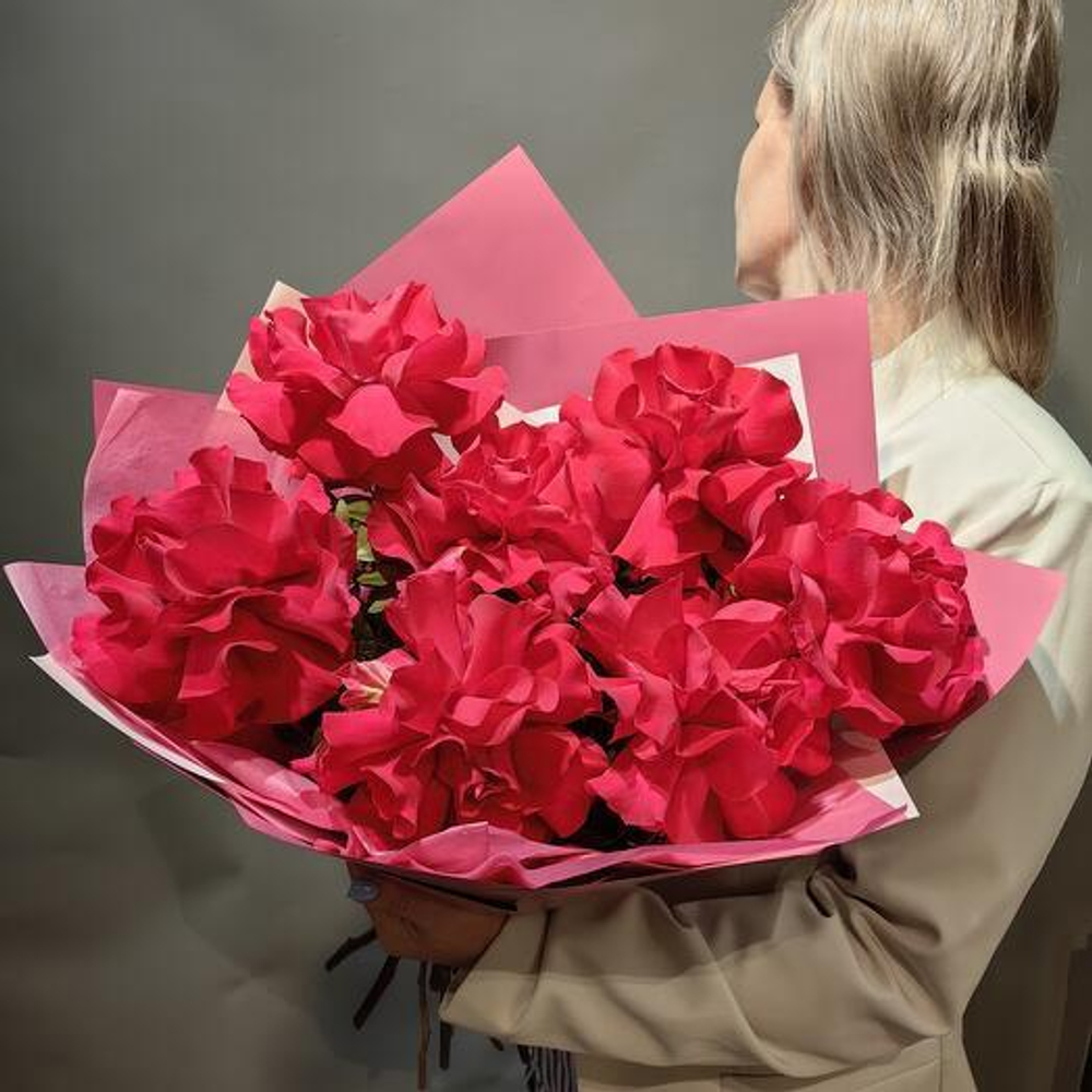 Букет из французских роз "Малина"