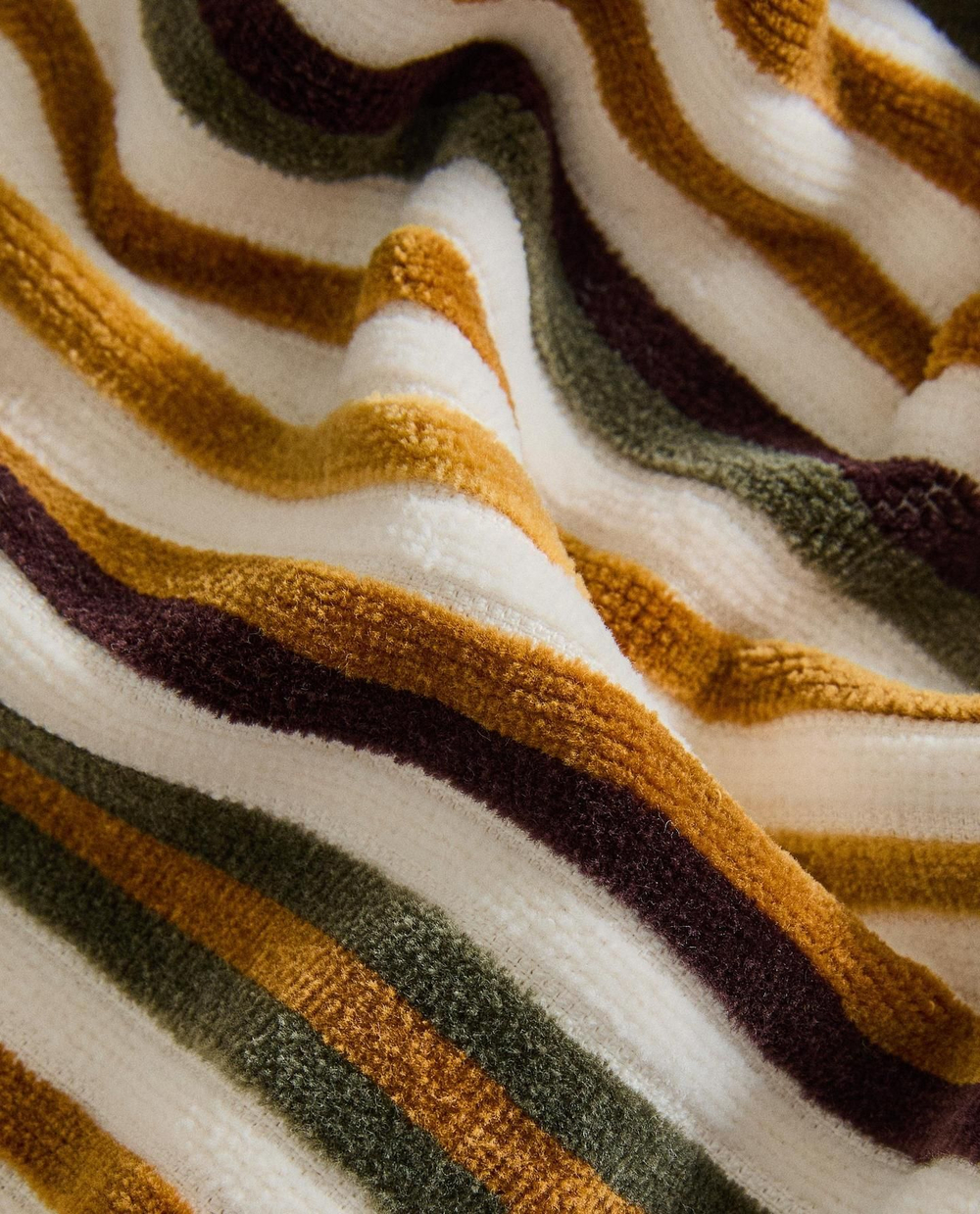 Zara Home - Полосатое велюровое банное полотенце, разноцветный, 90х150 см