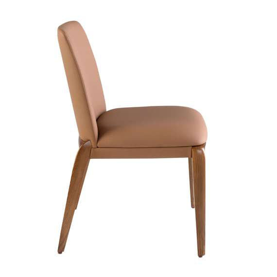 Стул Angel Cerda 4135 из экокожи коричневого цвета