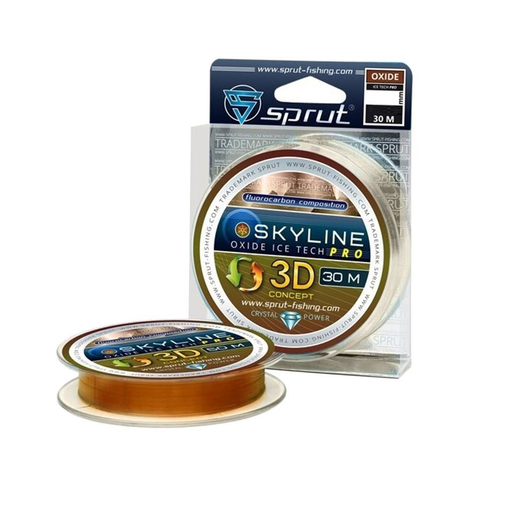 Леска для зимней рыбалки Sprut SKYLINE 3D IceTech PRO indigo (0,255mm/30m), 1 штука