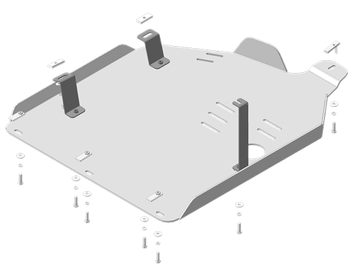 Защита Предпускового подогревателя 5 мм, Алюминий. для Volkswagen Transporter/Caravelle T6.1 2020-2023, Volkswagen Multivan T6.1 2020-2023 MOTODOR.32720