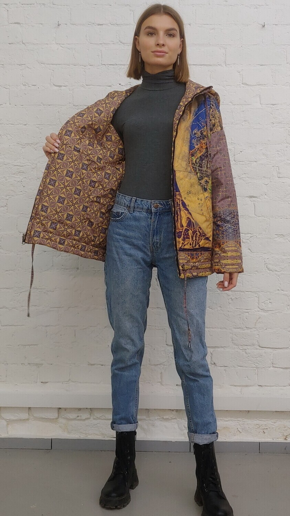 Двусторонняя куртка "Зодиак", по мотивам средневековой карты звездного неба