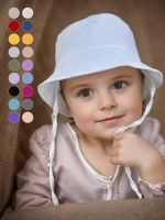 Панама детская летняя на завязках пляжная