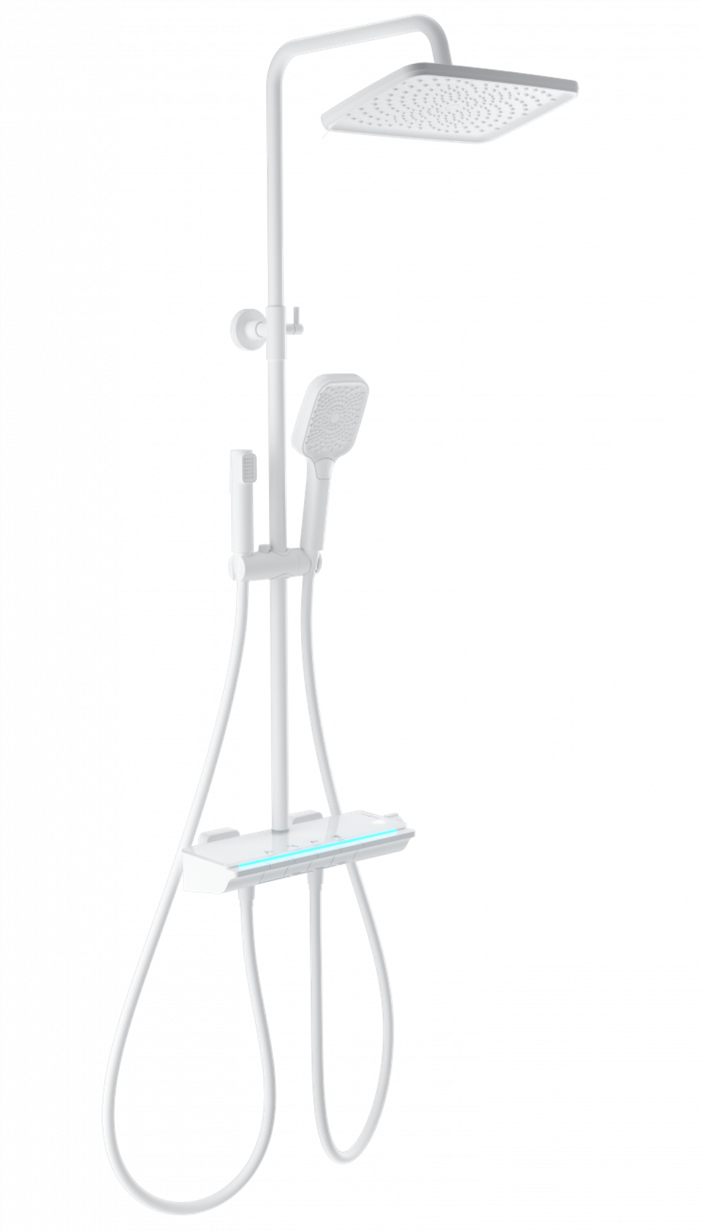 Душевая система с термостатом WONZON & WOGHAND MUSE Lumia, Белый матовый (WW-B4174-MW)