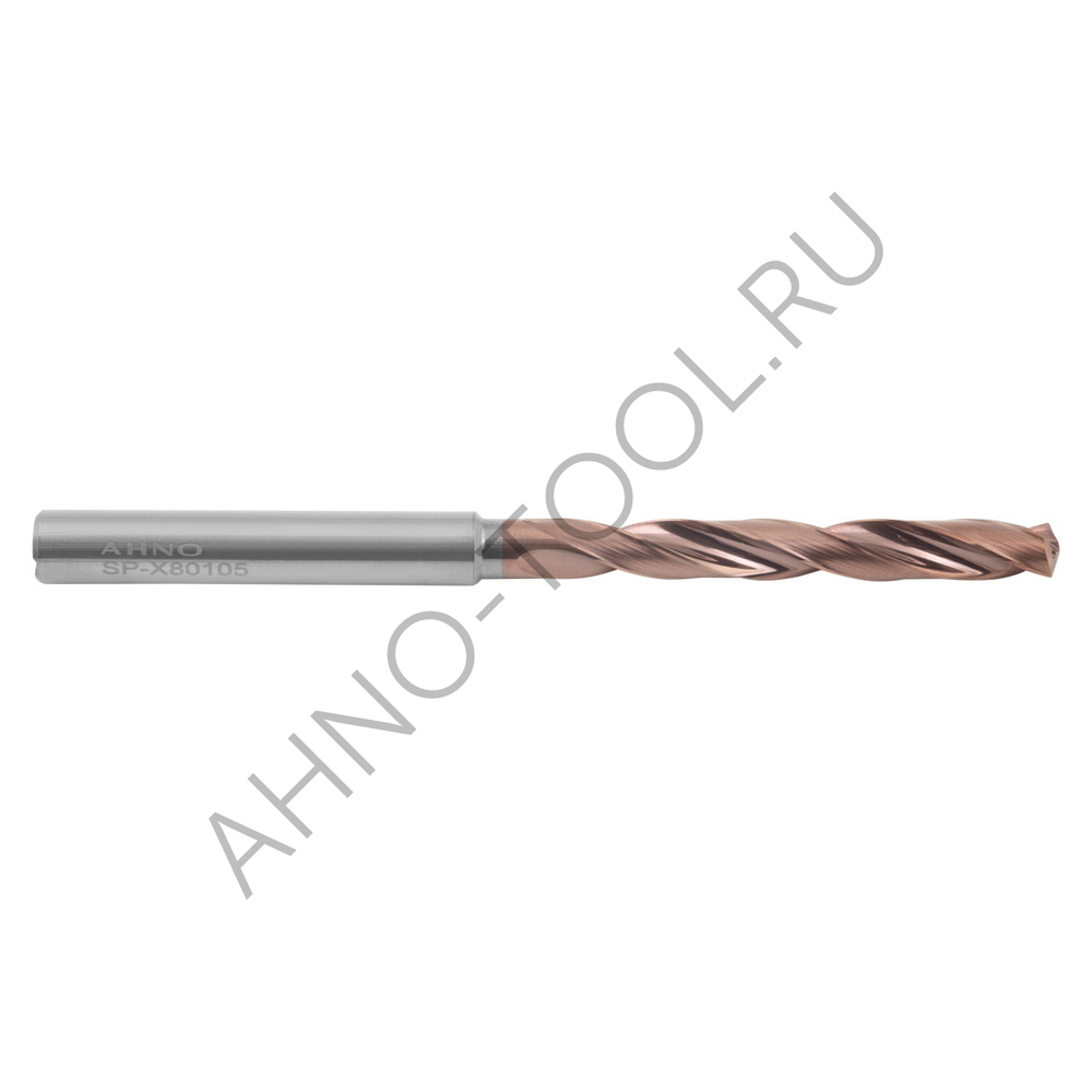 Сверло  6.3мм монолитное твердосплавное 5D с подводом СОЖ. SP-X801050630 VHM AHNO