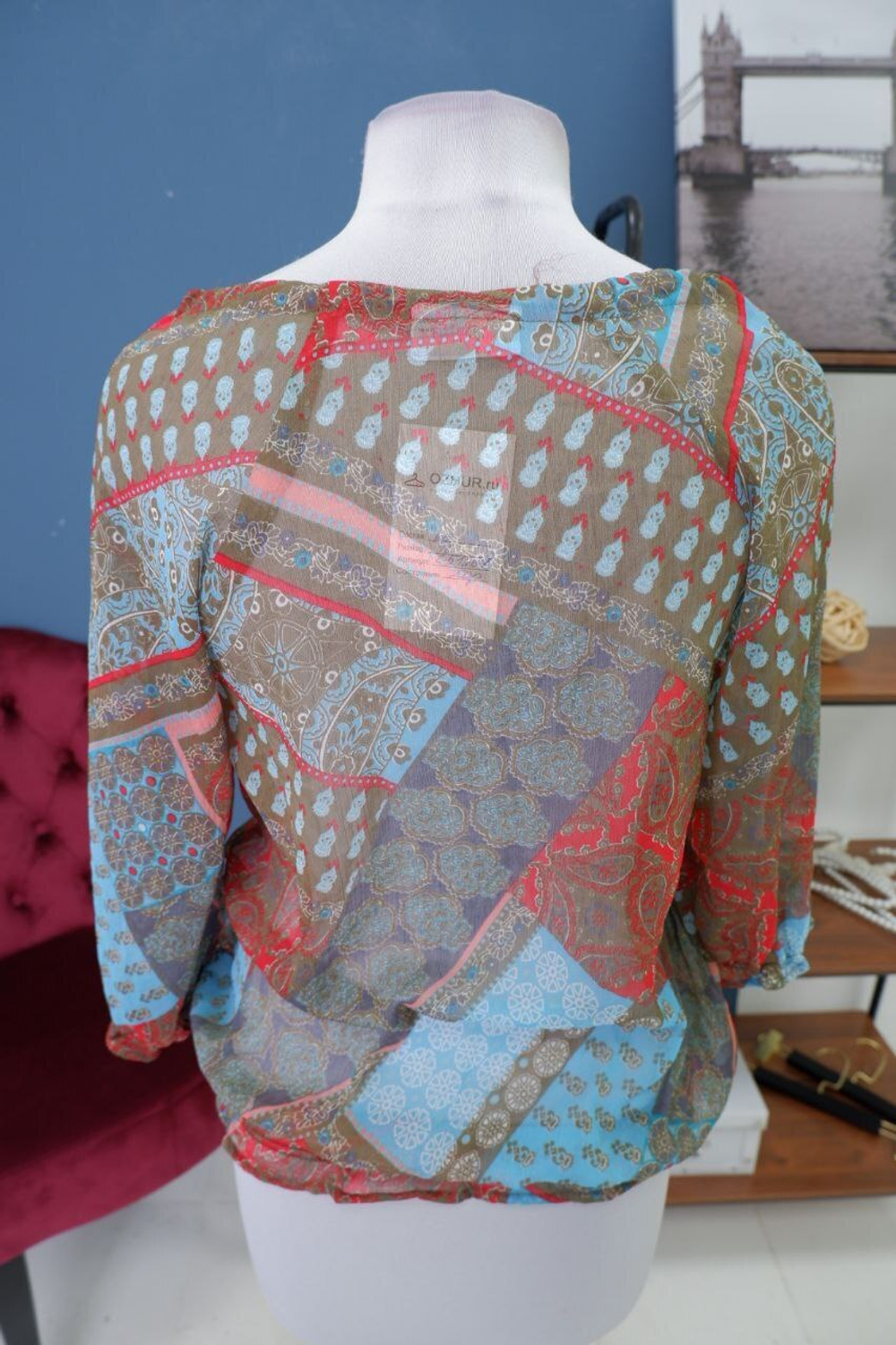 Блузка Yessica с принтом 48 размер