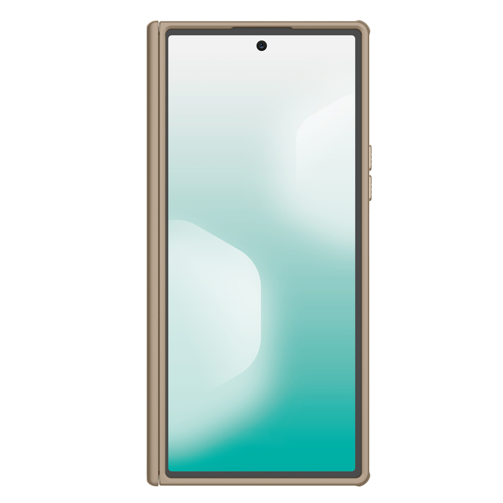 Чехол коричневого цвета (Dune Brown) с MagSafe от Nillkin с металлической откидной крышкой для камеры на Samsung Galaxy Fold 7, серия Iceblade Prop Magnetic