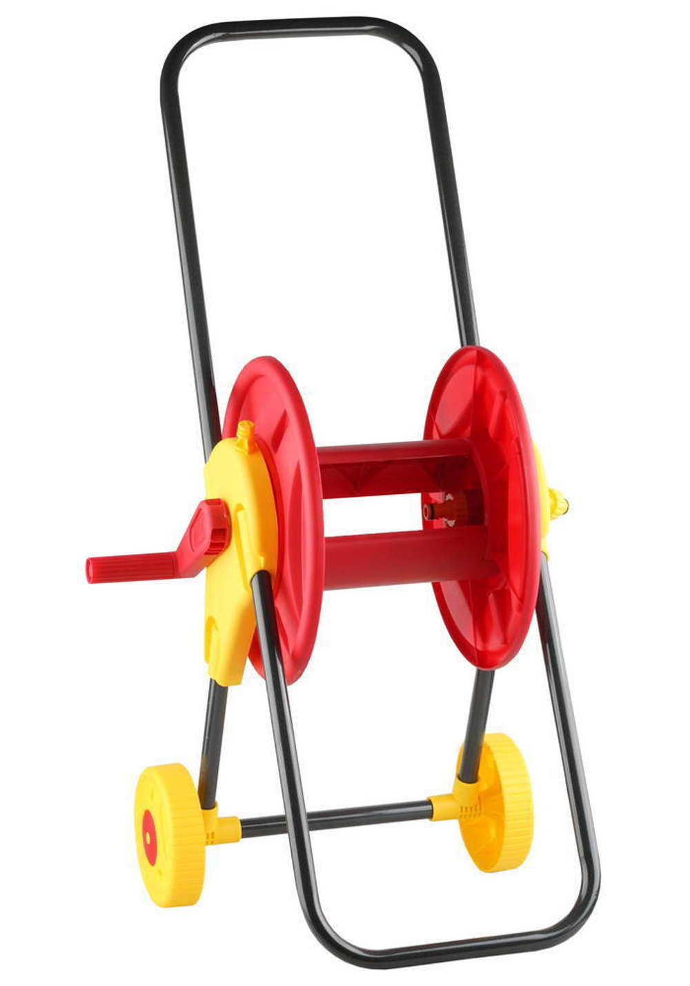 GRINDA для шлангов 60 м x 1/2″ и 30 м х 3/4″, на колёсах, телескопическая рукоятка, катушка для шланга (8-428430)