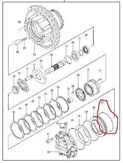Кольцо 4468248 поршня гидромотора хода Hitachi
